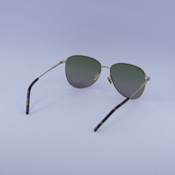Saint Laurent SL328/K 007 Sunglasses Gold Aviator Frame, Green Lenses - Picture 6 of 10